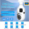 Dual-Lens Smart Bulb Security Camera – WiFi, Night Vision, Discreet Home Surveillance