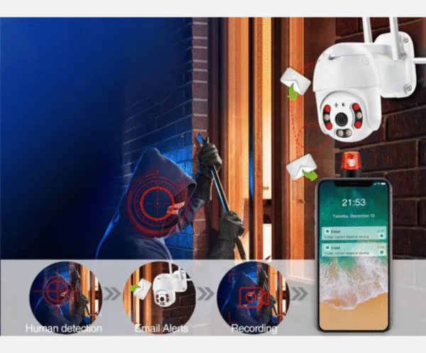 Outdoor Waterproof Camera 1080P IP66 PTZ WiFi IP Security Camera