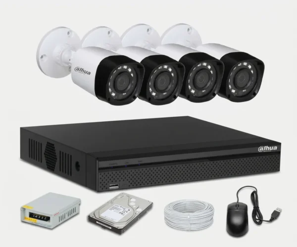 Dahua 4 Full HD CCTV Camera Package Dahua 4 Full HD 1080P CCTV Camera Package with 4 Channel DVR and 500GB HDD